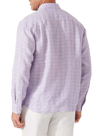 Cotton Button Front Shirt - Tulip Plaid