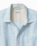 Ventana Plaid Linen Shirt in Light Sky by Tommy Bahama