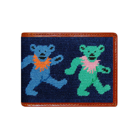 Dancing Bears Needlepoint Wallet by Smathers & Branson