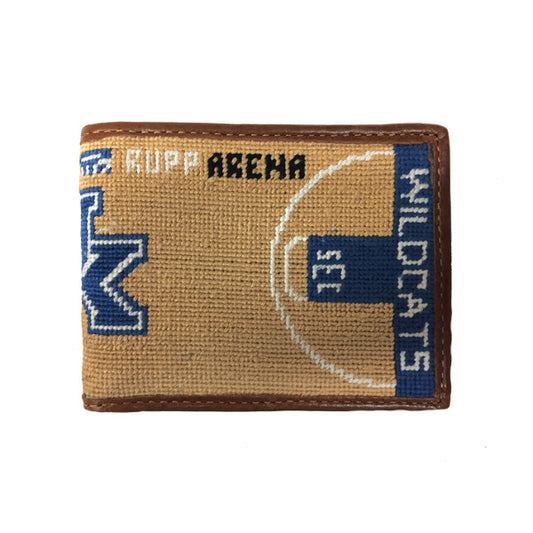University of Kentucky Rupp Arena Floor Needlepoint Wallet by Smathers & Branson