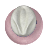 Nico Milici Panama Hat in White/Light Pink by One Fresh Hat