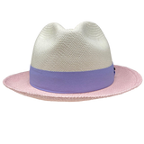 Nico Milici Panama Hat in White/Light Pink by One Fresh Hat