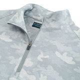 Roan Camo Print Quarter-Zip Pullover in Grey by Fish Hippie