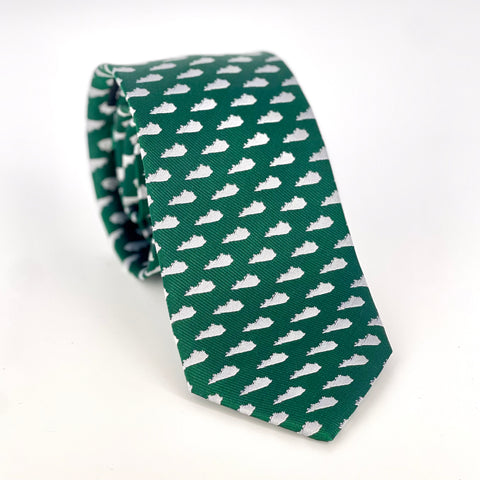 “Kentucky" 100% Silk Neck Tie in Green by Logan's