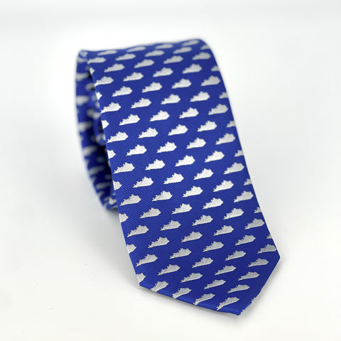 “Kentucky" 100% Silk Neck Tie in Royal Blue by Logan's