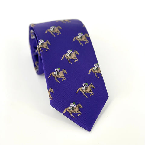 "Stride" 100% Silk Neck Tie in Purple by Logan's