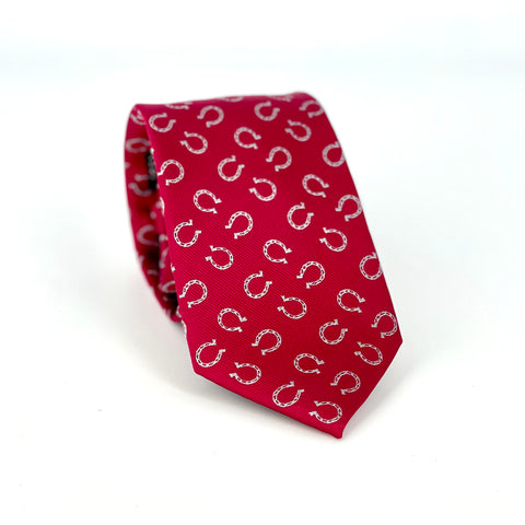 "Lucky" 100% Silk Neck Tie in Red by Logan's