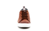 Cameron Hand-Finished Sheep Skin Sneaker in Whiskey by Martin Dingman