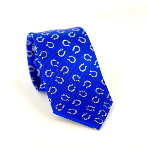 "Lucky" 100% Silk Neck Tie in Royal Blue by Logan's