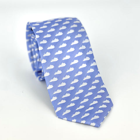 “Kentucky" 100% Silk Neck Tie in Sky Blue by Logan's