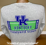 University of Kentucky Football Field Long Sleeve Tee in Grey Heather by Vineyard Vines