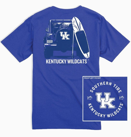 Kentucky Wildcats Road Trip Short Sleeve T-Shirt in University Blue by Southern Tide