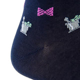 Navy With Pink Bow Tie and Mint Julep Mid-Calf Socks by Dapper Classics